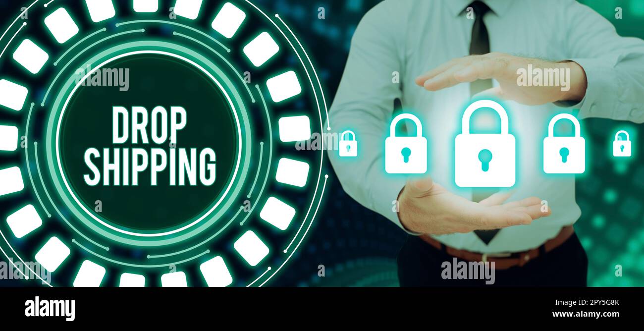 Inspiration montrant l'expédition des panneaux. Présentation de l'entreprise pour envoyer des marchandises d'un fabricant directement à un client plutôt qu'au détaillant Banque D'Images