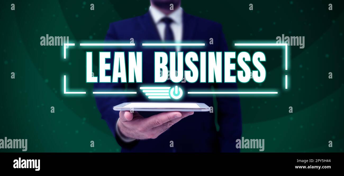 Affiche présentant une activité Lean. Internet concept amélioration de la minimisation des déchets sans sacrifier la productivité Banque D'Images
