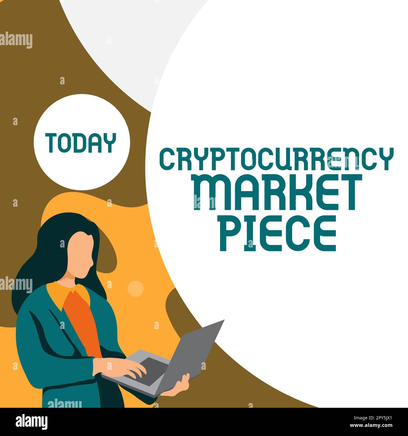 Affiche affichant le Market Piece de crypto-monnaie. L'activité Business Idea permet aux clients d'échanger des crypto-monnaies Banque D'Images