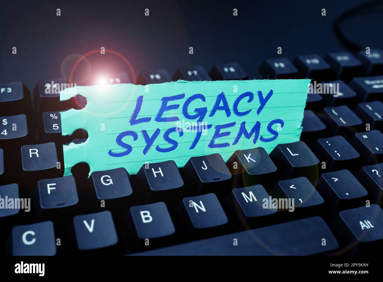 Affiche affichant les systèmes hérités. Approche d'entreprise ancienne méthode de technologie système informatique ou programme d'application Banque D'Images