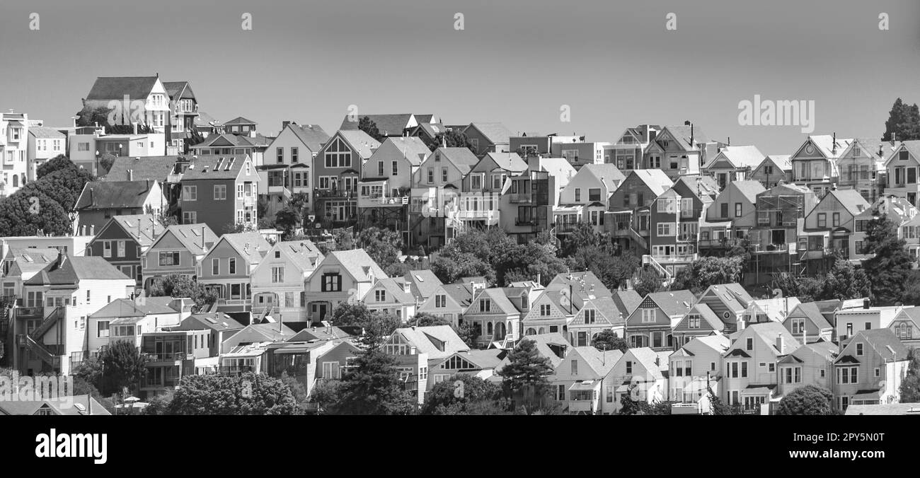 Villages urbains de San Francisco Banque D'Images