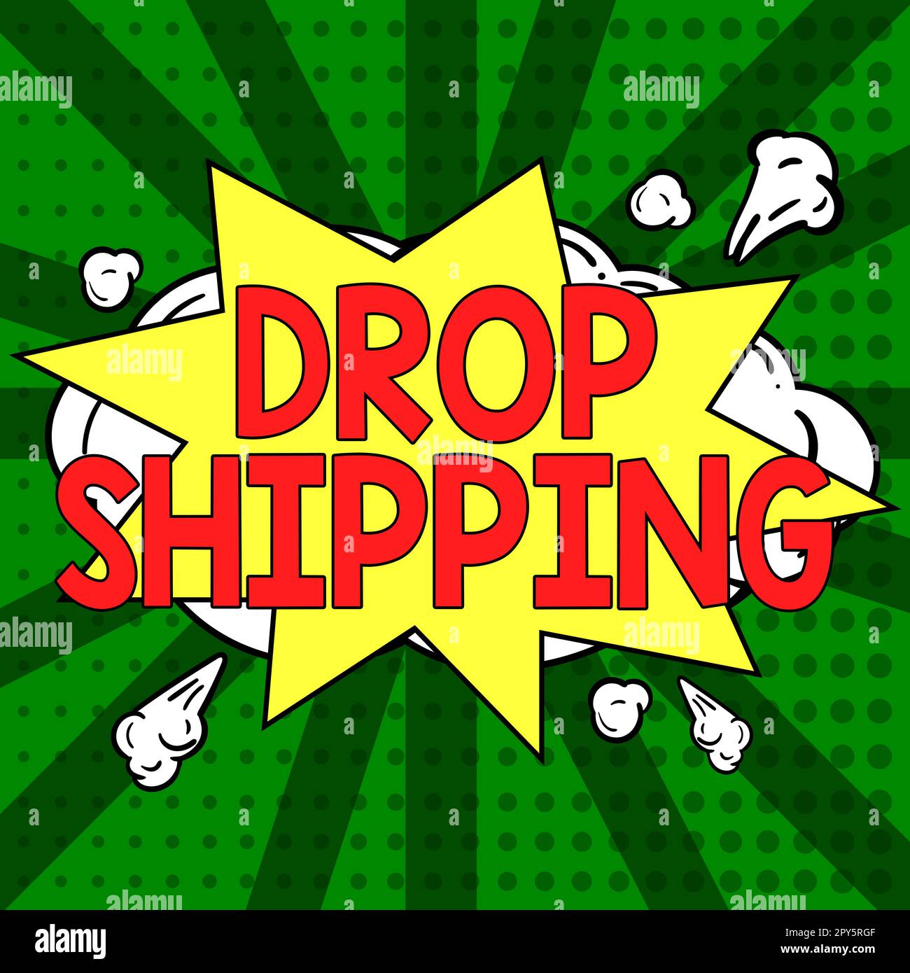 Livraison de l'affiche manuscrite. Concept signifie envoyer des marchandises d'un fabricant directement à un client plutôt qu'au détaillant Banque D'Images