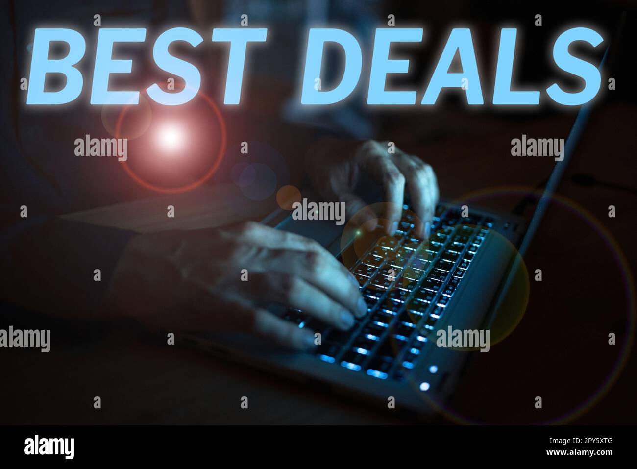 Affiche présentant les meilleures offres. Photo conceptuelle transaction ou accord commercial très réussi ou une affaire Banque D'Images