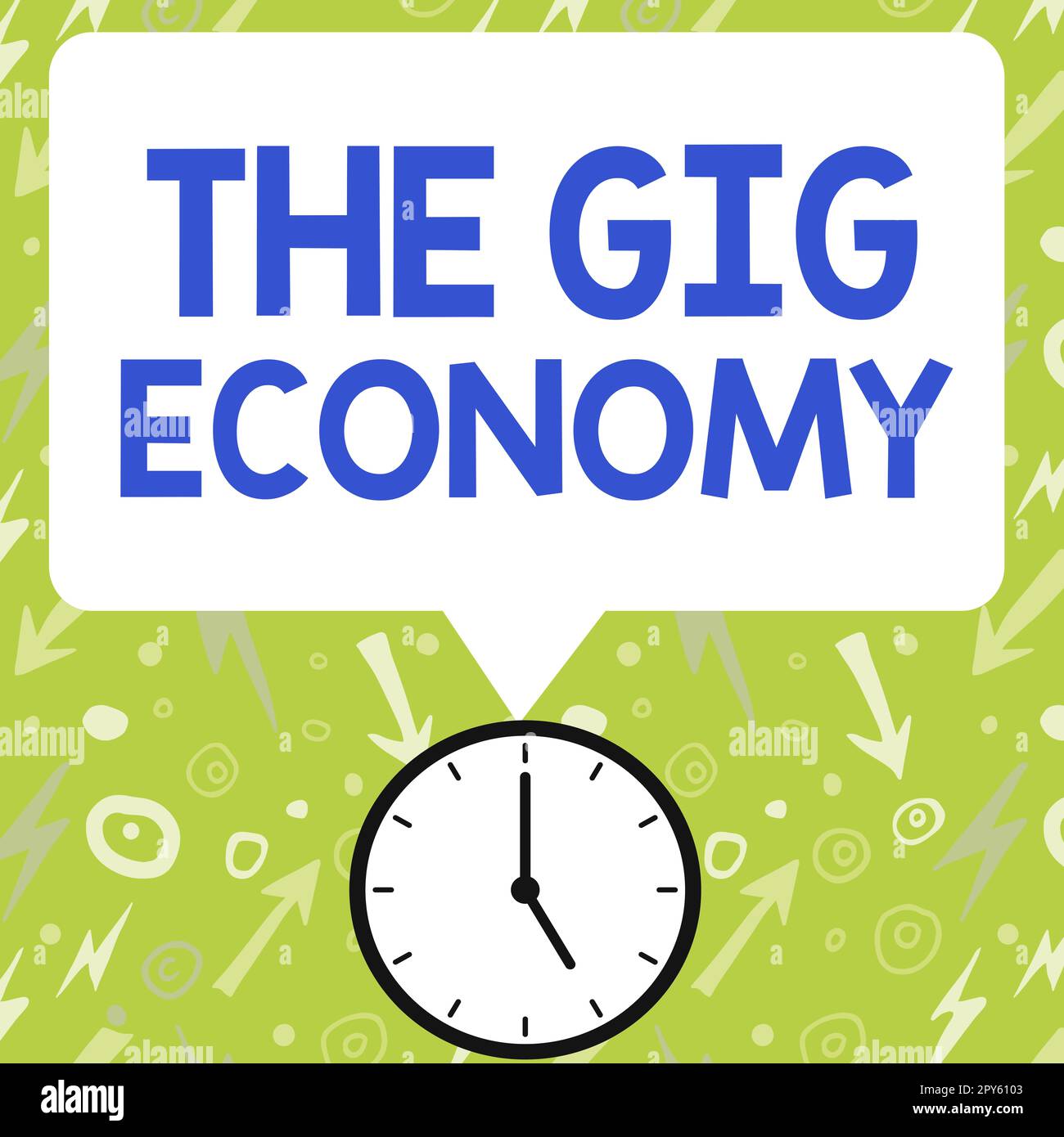 Texte montrant l'inspiration The Gig Economy. Concept signification marché des contrats à court terme travail indépendant temporaire Banque D'Images