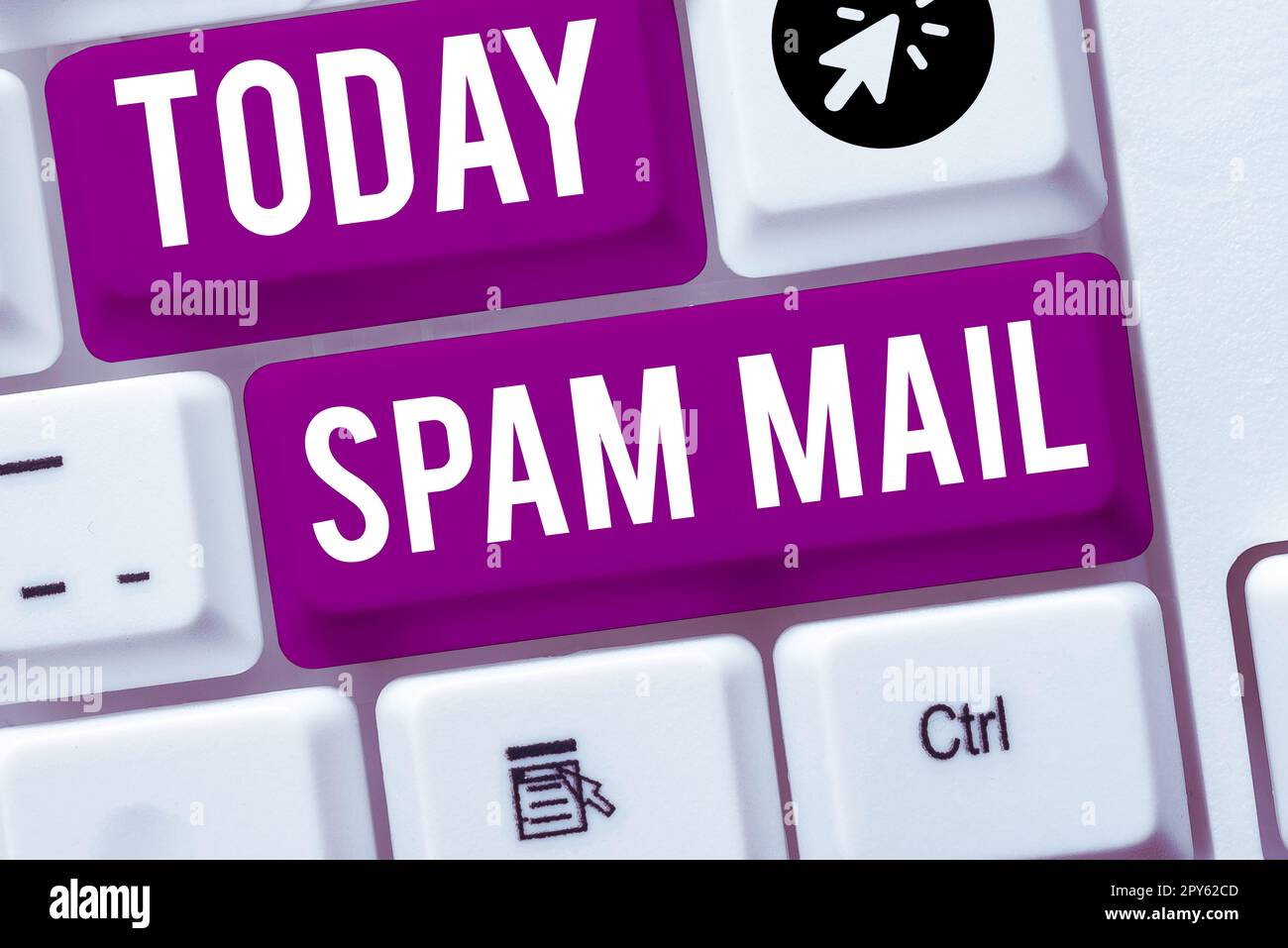 Signe d'écriture à la main Spam Mail. Mot écrit sur la publicité intrusive messages inappropriés envoyés sur Internet Banque D'Images