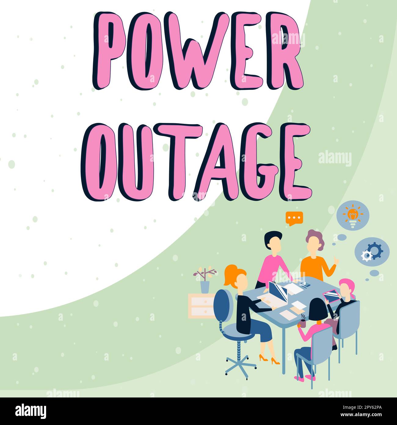 Légende conceptuelle Power Outage. Mot pour la capacité d'influencer les pairs pour atteindre les objectifs Banque D'Images