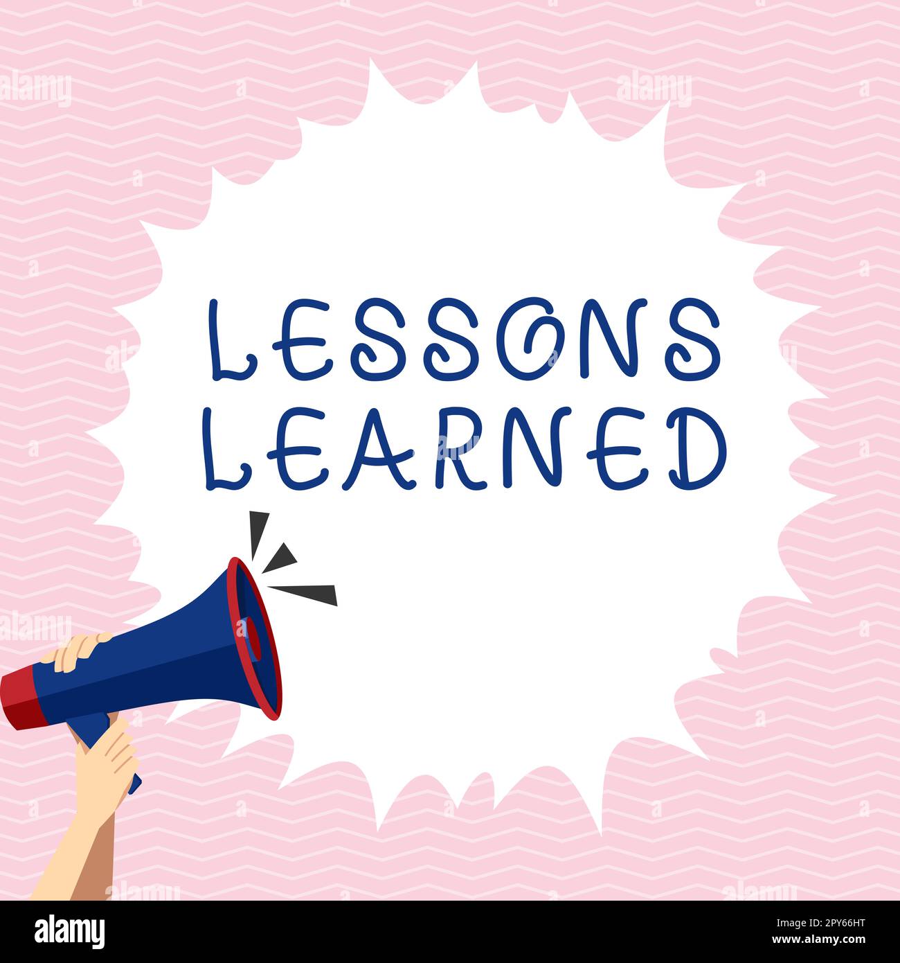 Texte d'écriture leçons apprises. Photo conceptuelle promouvoir le partage et l'utilisation des connaissances issues de l'expérience Banque D'Images