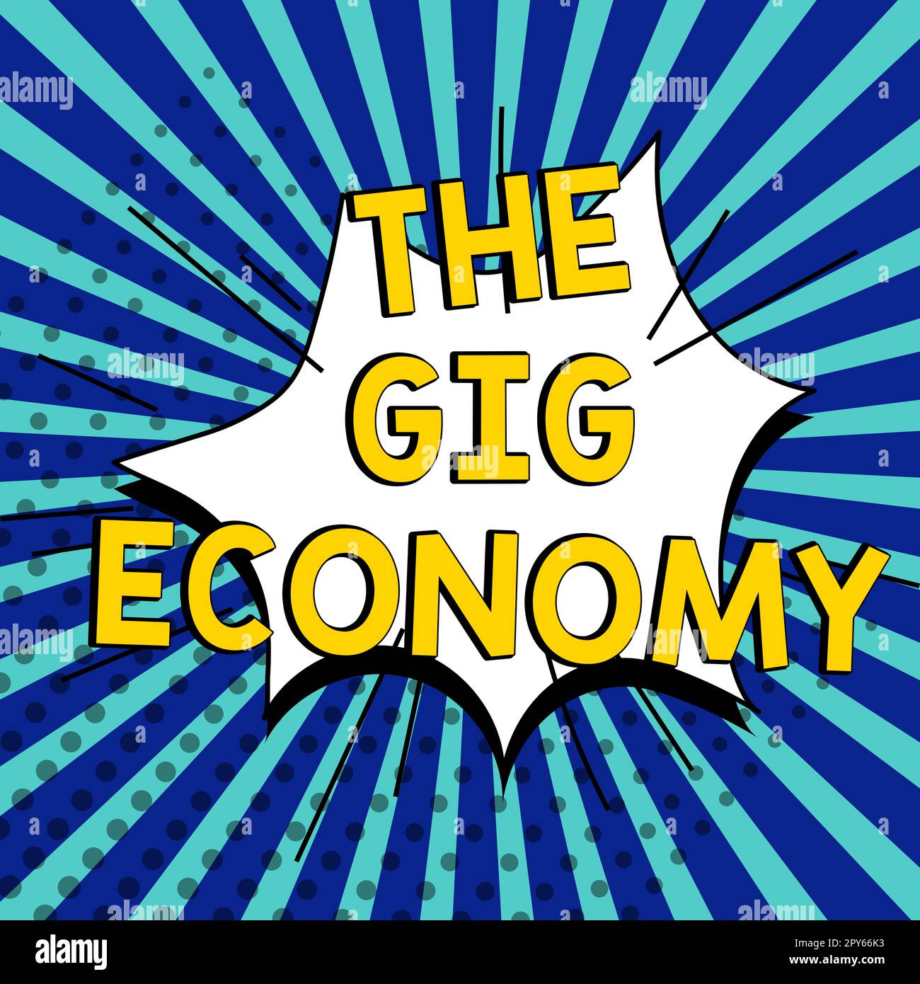 Symbole textuel montrant la Gig Economy. Aperçu du marché des contrats à court terme travail indépendant temporaire Banque D'Images