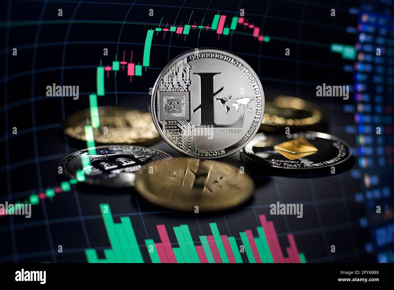 Litecoin cryptocurrency Banque D'Images