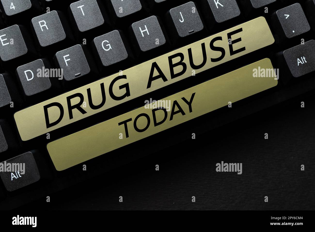 Inspiration montrant signe d'abus de drogue. Mot pour drogue compulsive cherchant la prise habituelle de drogues illégales Banque D'Images