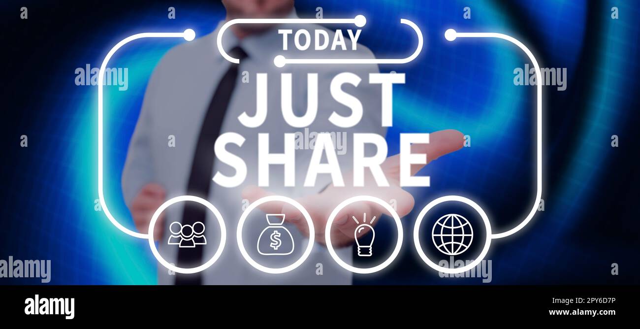 Affiche manuscrite à partager. Photo conceptuelle pour avoir ou utiliser quelque chose en même temps que quelqu'un d'autre Banque D'Images