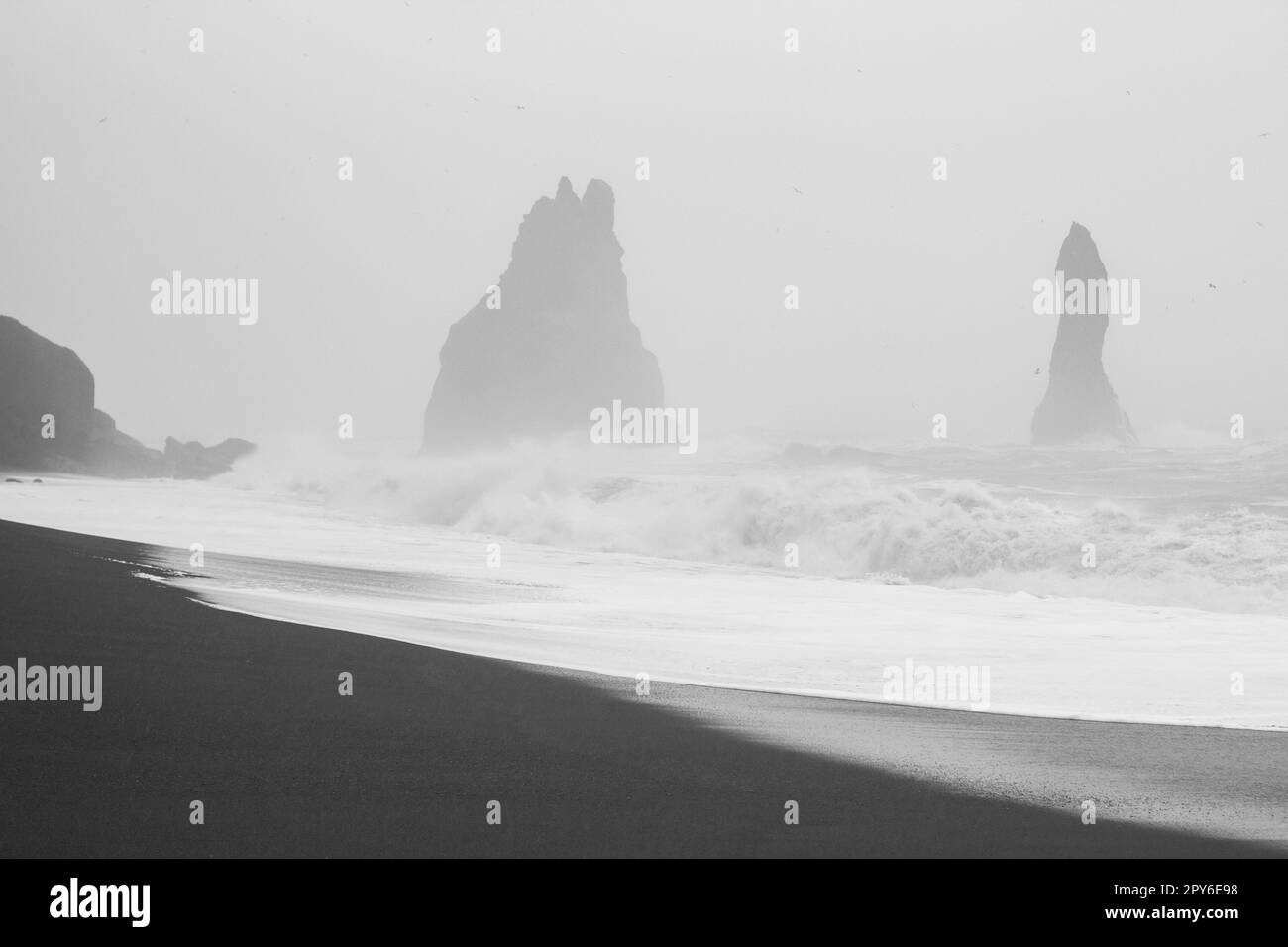 Northern Sea Beach monochrome paysage photo Banque D'Images
