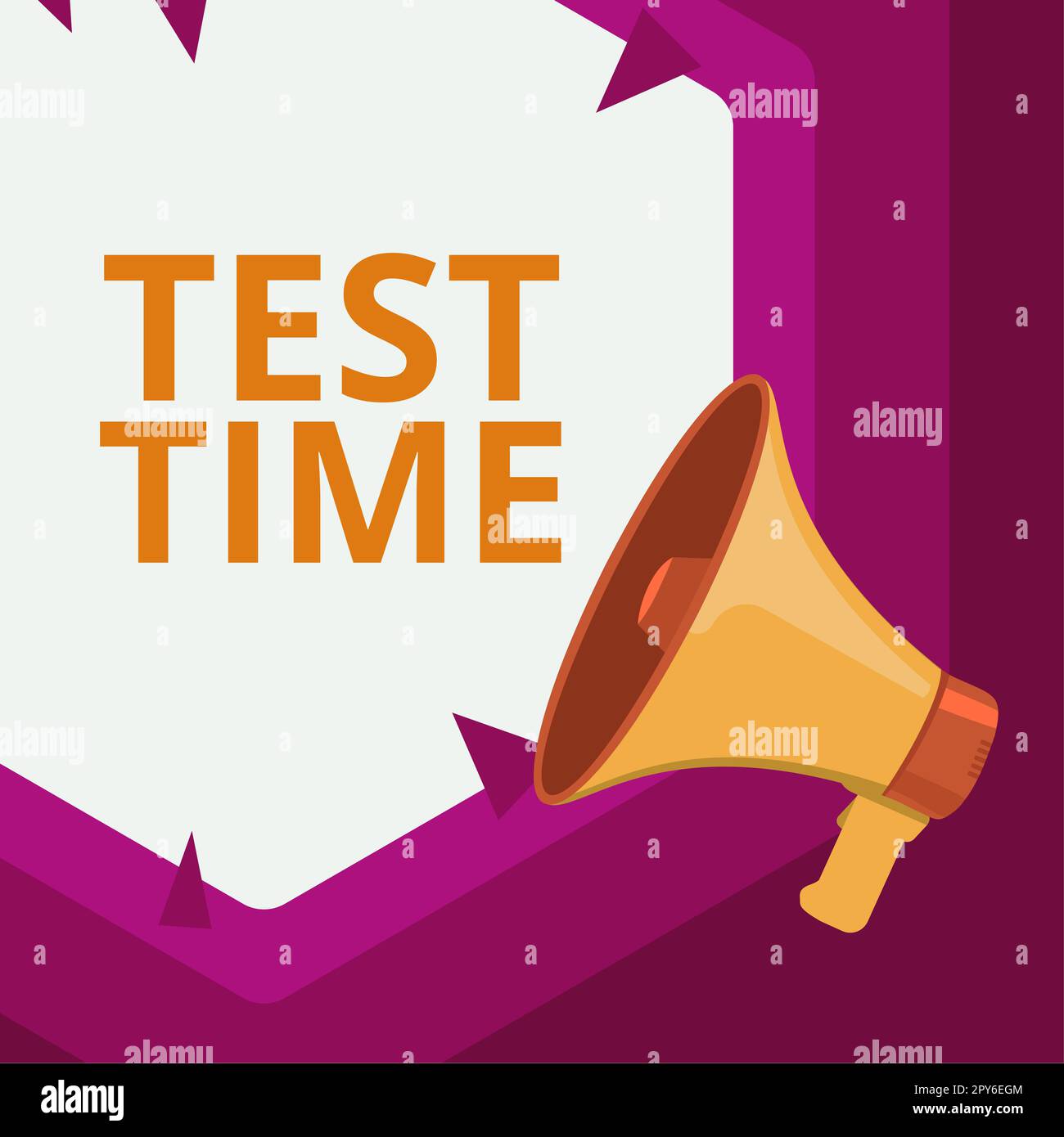 Symbole de texte indiquant l'heure du test. Moment de concept d'entreprise pour passer un examen leçon de connaissance de niveau apprise Banque D'Images