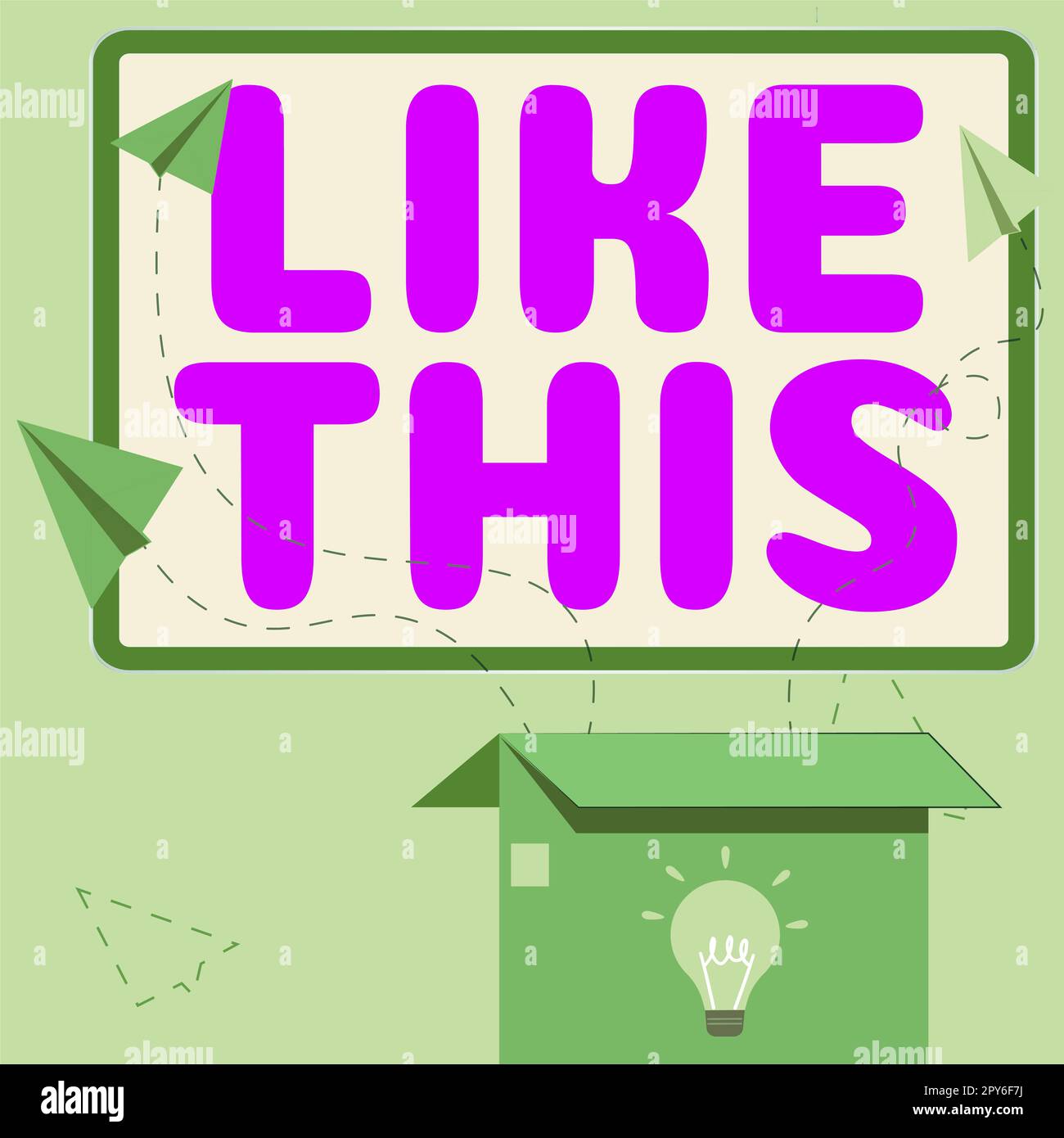 Affiche comme ceci. Mot pour une action se refaisant à quelque chose qui doit faire la même chose qu'elle est Banque D'Images