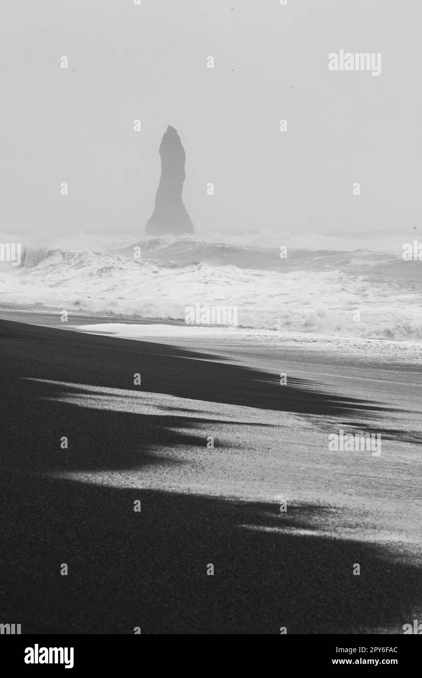 Islande nature beauté monochrome paysage photo Banque D'Images