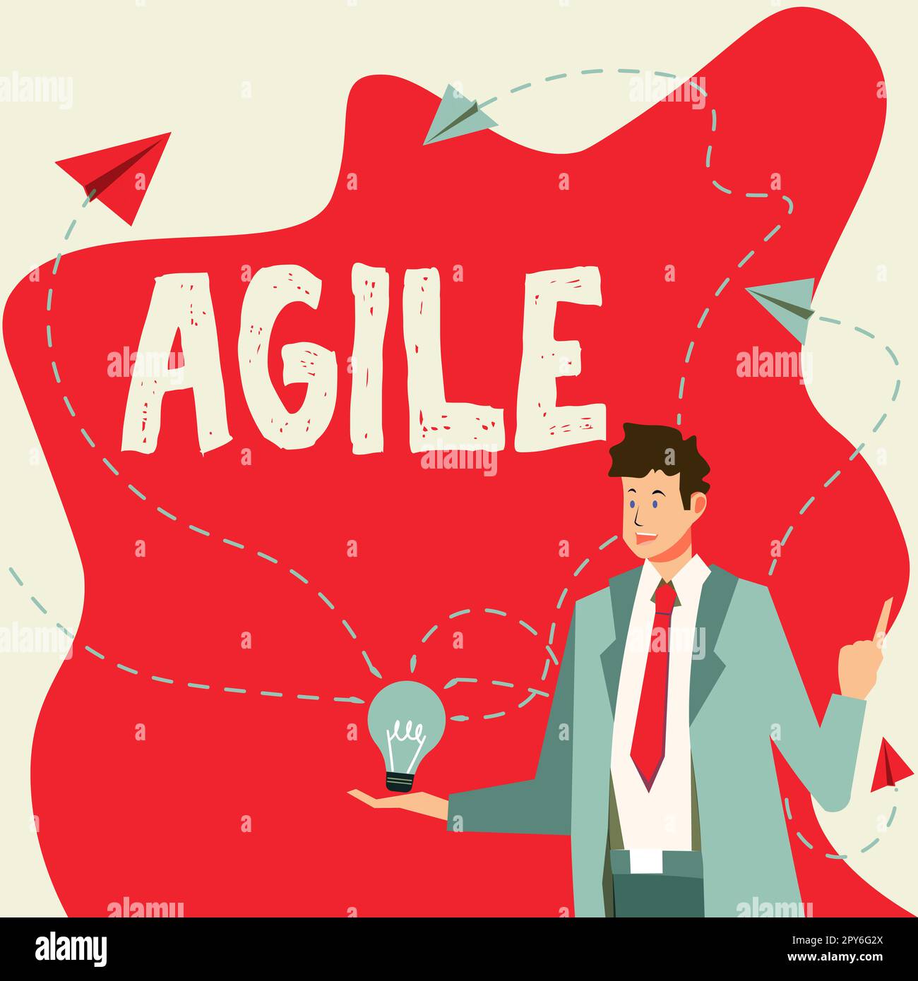 Écriture affichage de texte Agile. Approche commerciale approche particulière de la gestion de projet utilisée dans les logiciels Banque D'Images