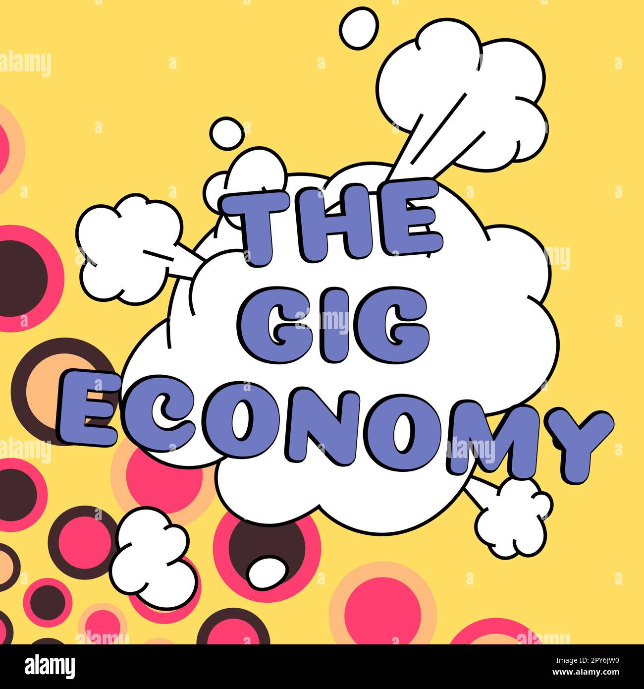 Légende du texte présentant The Gig Economy. Photo conceptuelle marché des contrats à court terme travail indépendant temporaire Banque D'Images