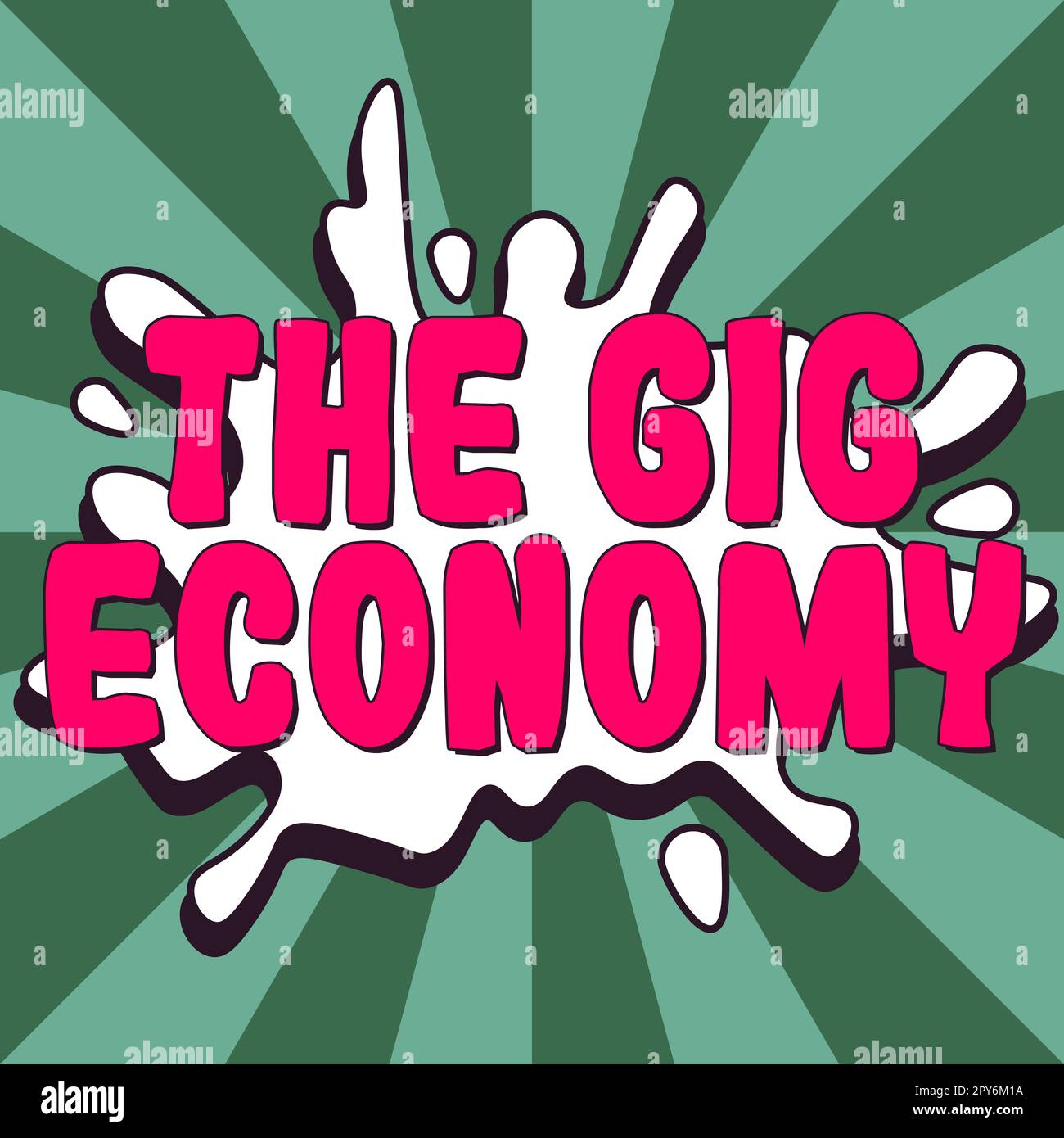 Affiche la Gig Economy. Concept d'affaires marché des contrats à court terme travail indépendant temporaire Banque D'Images