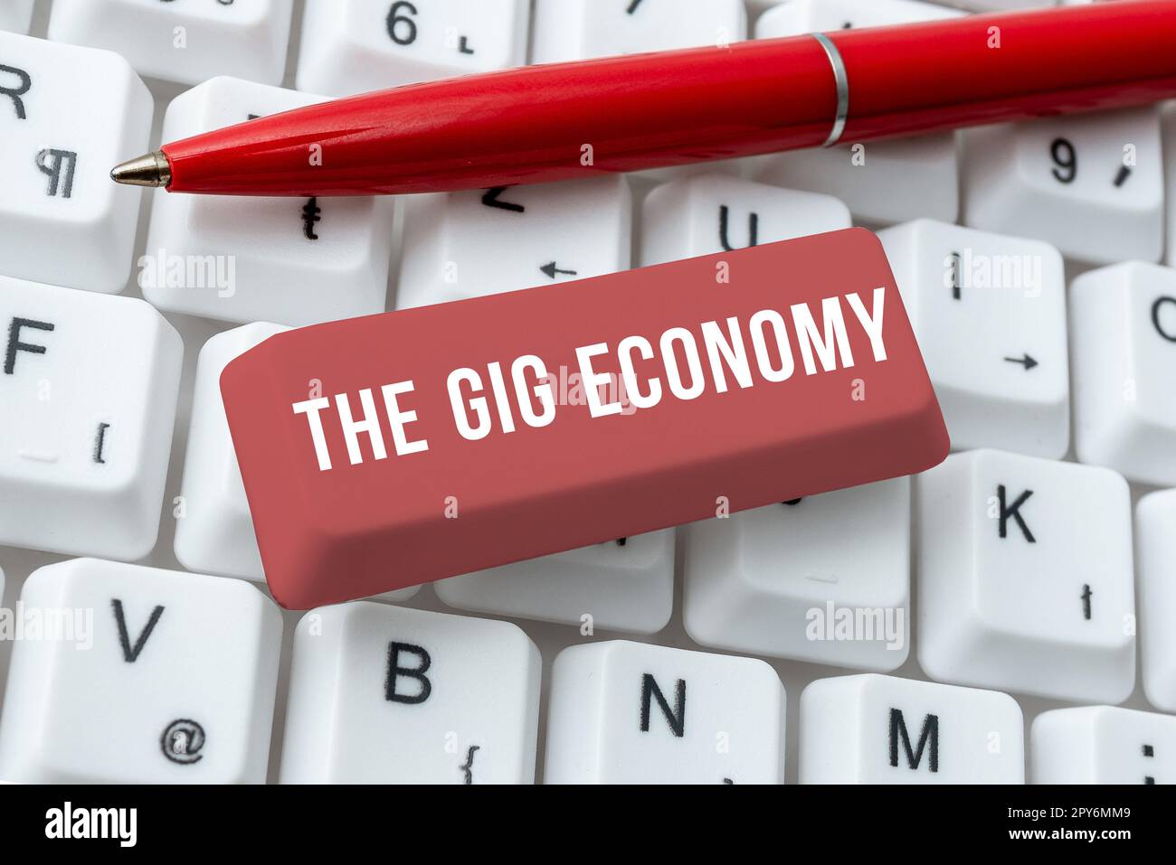 Affichage conceptuel de Gig Economy. Vitrine marché des contrats à court terme travail indépendant temporaire Banque D'Images