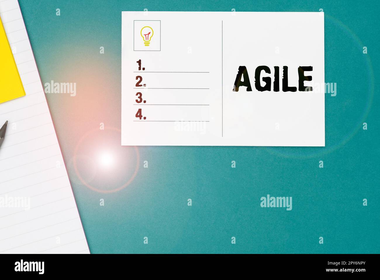 Affichage conceptuel Agile. Mot pour une approche particulière de la gestion de projet qui est utilisée dans le logiciel Banque D'Images