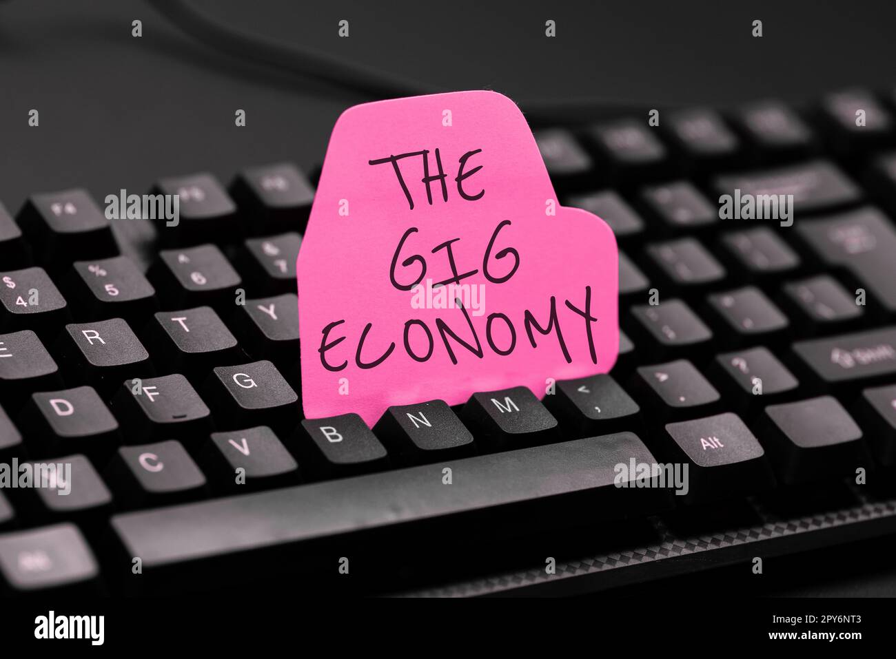 Légende conceptuelle The Gig Economy. Mot pour le marché des contrats à court terme travail indépendant temporaire Banque D'Images
