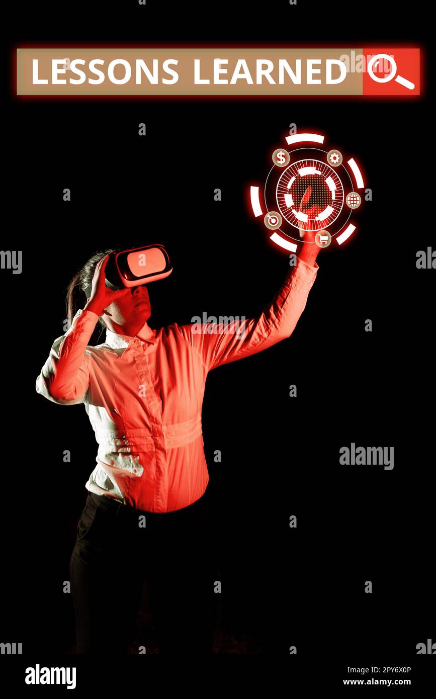 Texte montrant les leçons d'inspiration apprises. Idée d'entreprise promouvoir partager et utiliser les connaissances issues de l'expérience Banque D'Images