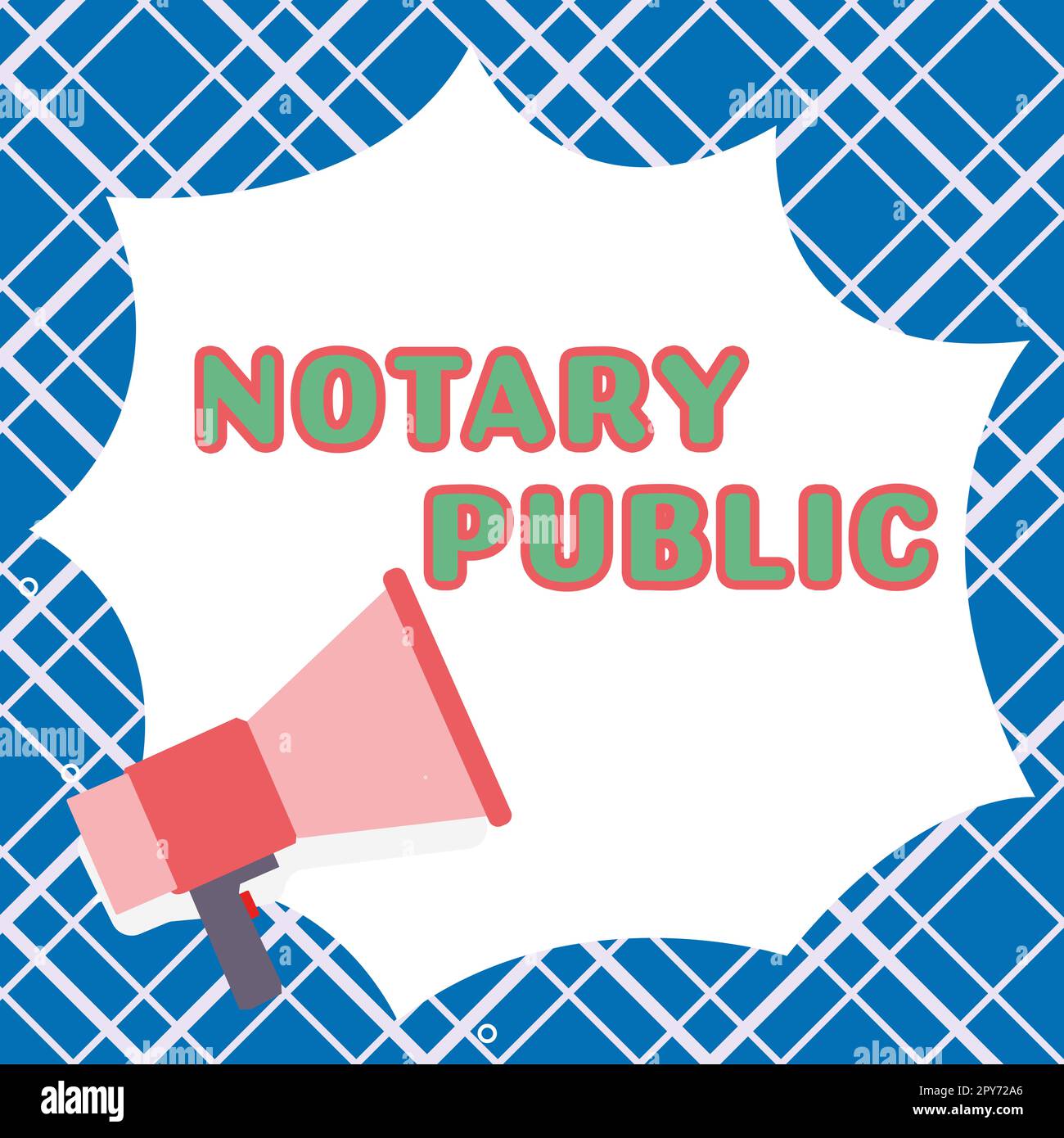 Affiche affichant le notaire public. Mot écrit sur le contrat de certification d'autorisation de documentation de légalité Banque D'Images