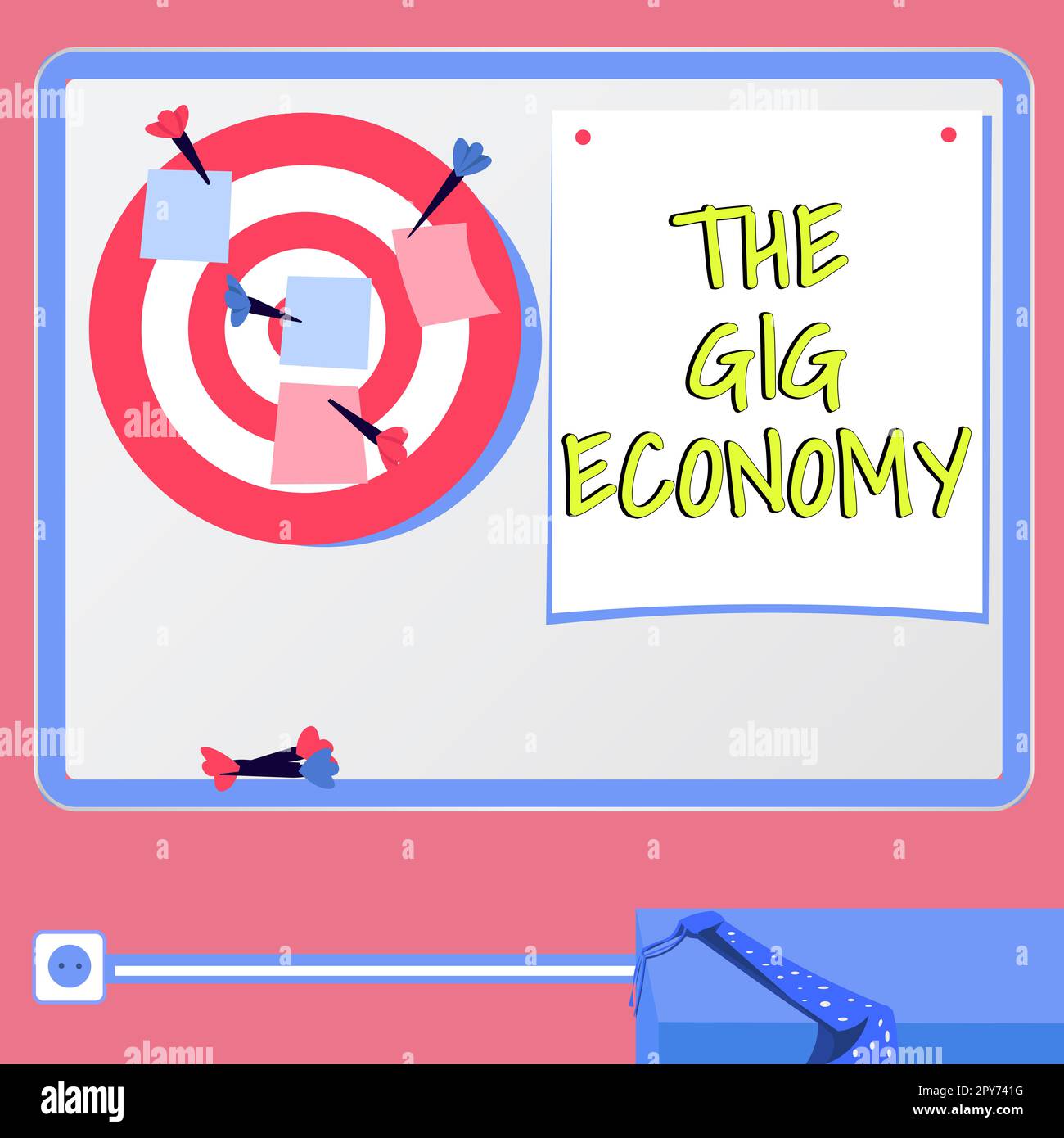 Affichage conceptuel de Gig Economy. Idée d'affaires marché de contrats à court terme travail indépendant temporaire Banque D'Images
