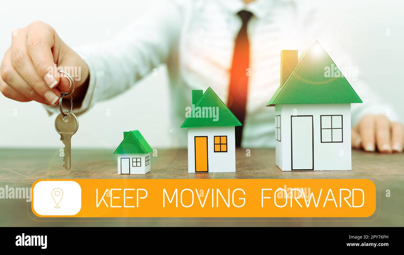 Le texte d'écriture continue à avancer. Approche d'entreprise invitation n'importe qui ne complexant pas les choses ou les questions Banque D'Images