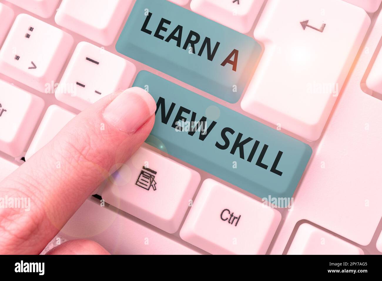 Affiche apprendre Une nouvelle compétence. Aperçu de l'entreprise acquisition de connaissances grâce à une expérience d'étude enseignée Banque D'Images