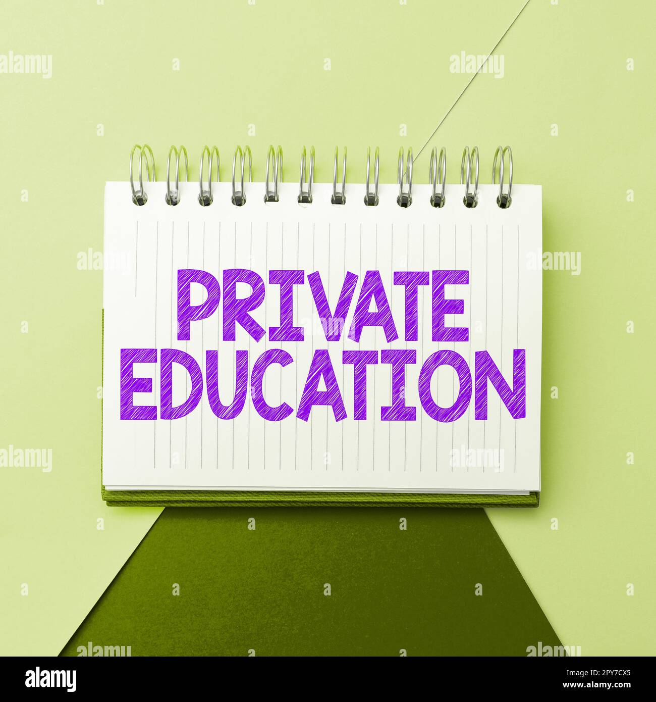 Inspiration montrant le signe de l'éducation privée. Mot écrit sur l'appartenance à l'usage particulier personne ou groupe personnes Banque D'Images