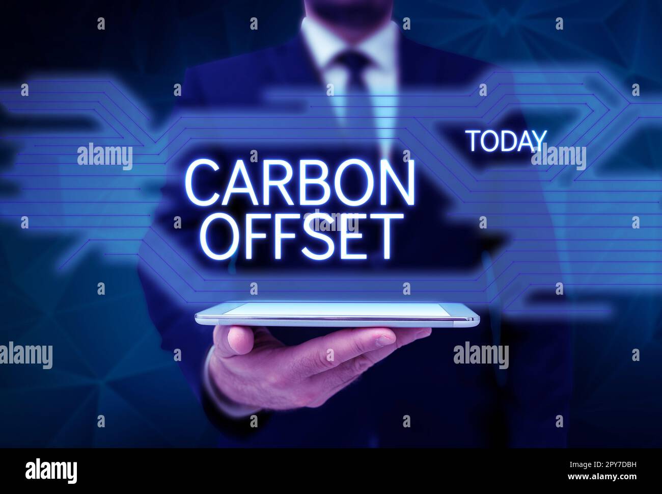 Affichage conceptuel décalage carbone. Photo conceptuelle réduction des émissions de dioxyde de carbone ou d'autres gaz Banque D'Images