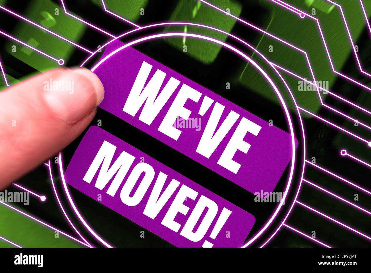 Légende conceptuelle déplacée. Concept d'entreprise qui va vivre à partir d'un autre pays ou d'un pays différent Banque D'Images