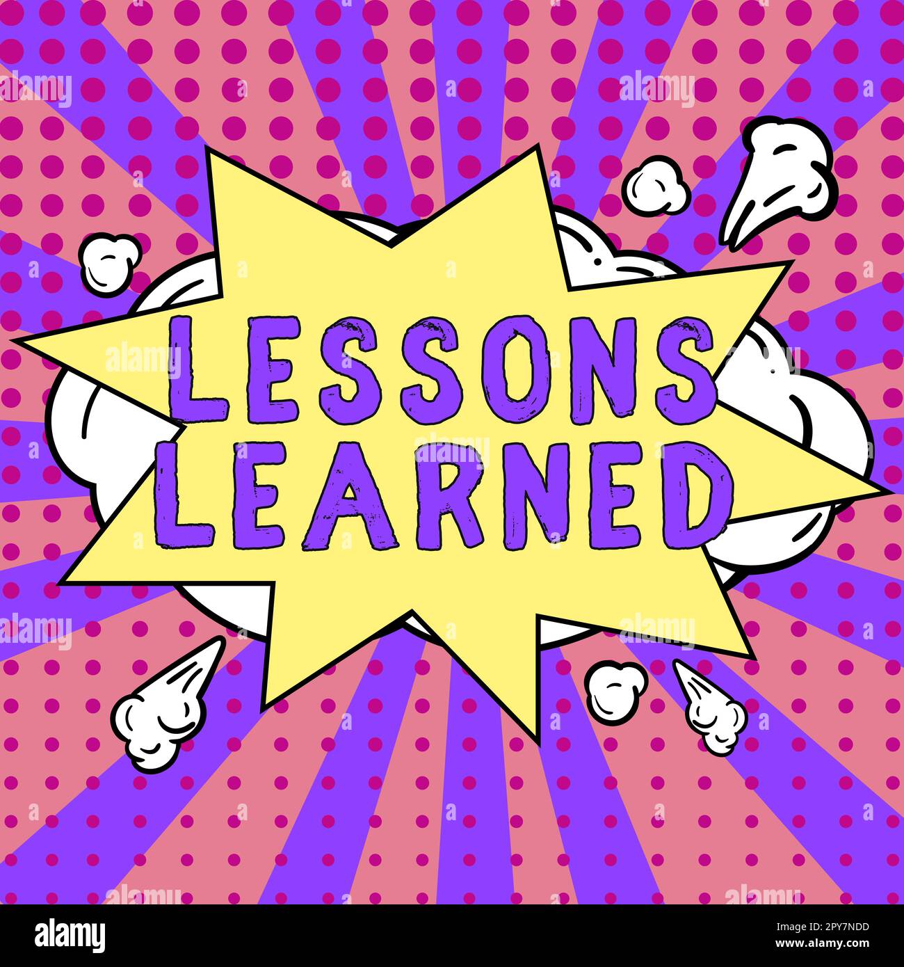 Affichage conceptuel leçons apprises. Présentation de l'entreprise promouvoir le partage et l'utilisation des connaissances issues de l'expérience Banque D'Images