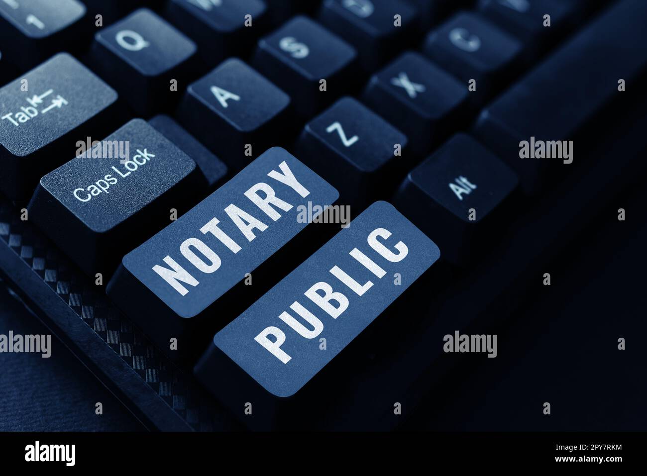 Écriture affichant le texte notaire public. Contrat de certification d'autorisation de documentation de légalité d'idée commerciale Banque D'Images