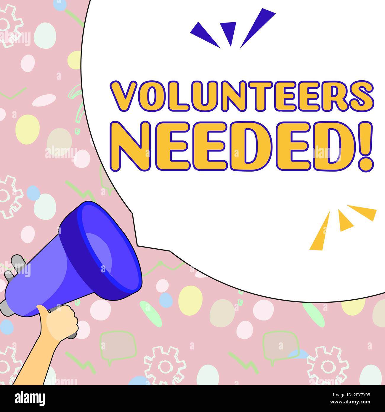 Présentation conceptuelle volontaires nécessaires. Photo conceptuelle bénévolat communautaire social Banque D'Images