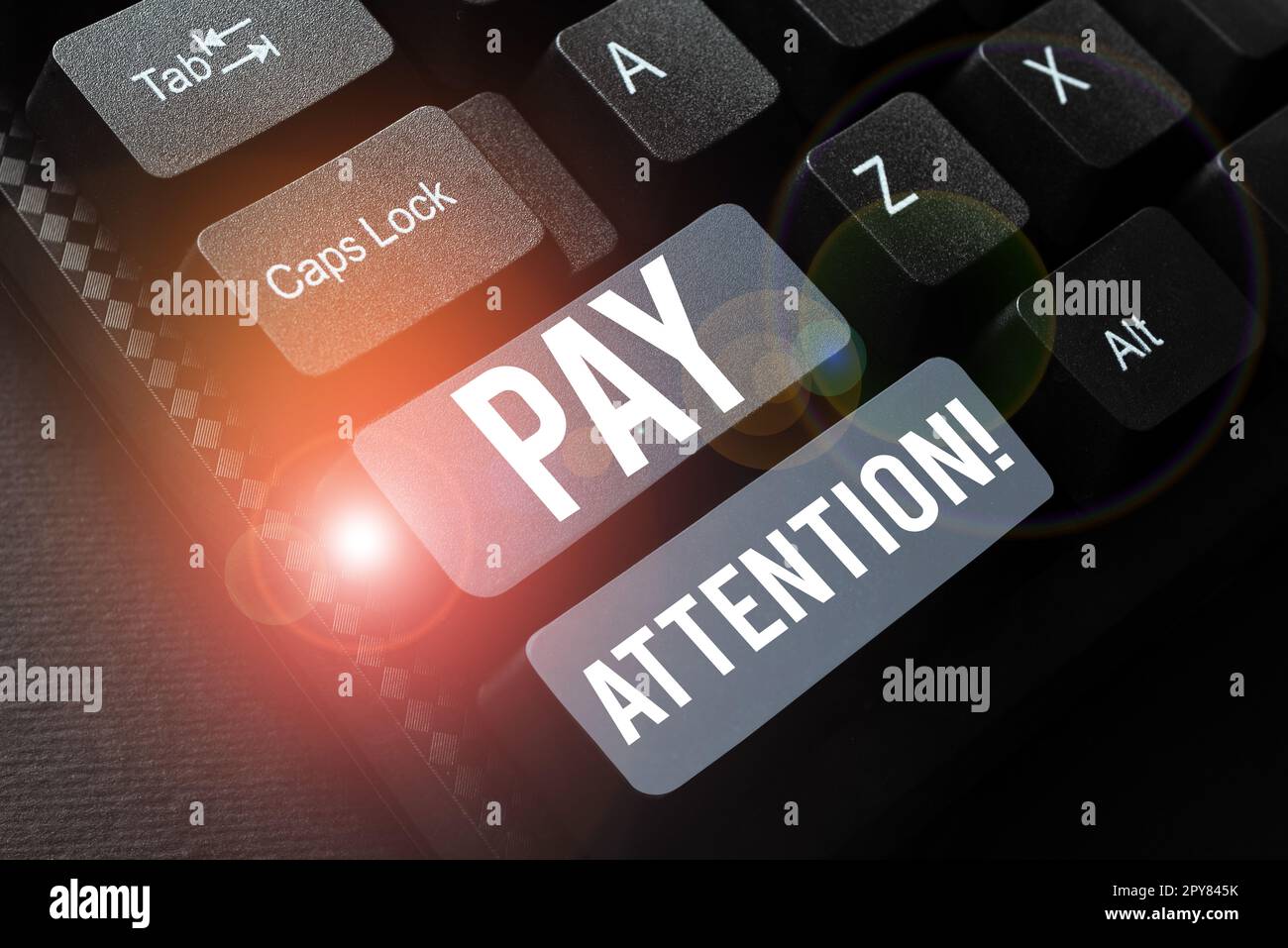 Affiche Fais attention. Photo conceptuelle Prenez note de quelqu'un ou quelque chose comme un accident d'action Banque D'Images