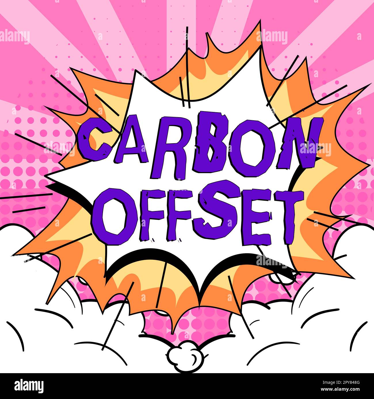 Affichage conceptuel décalage carbone. Concept d'Internet réduction des émissions de dioxyde de carbone ou d'autres gaz Banque D'Images