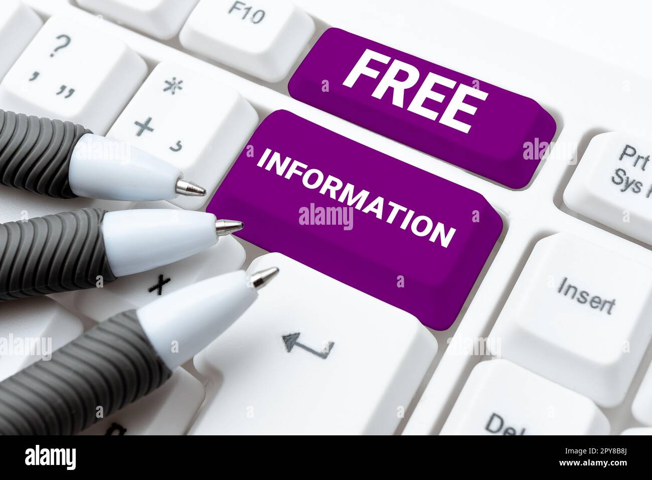 Affichage conceptuel informations libres. Mot pour les connaissances obtenues gratuitement à partir d'une enquête, d'une étude ou d'une instruction Banque D'Images