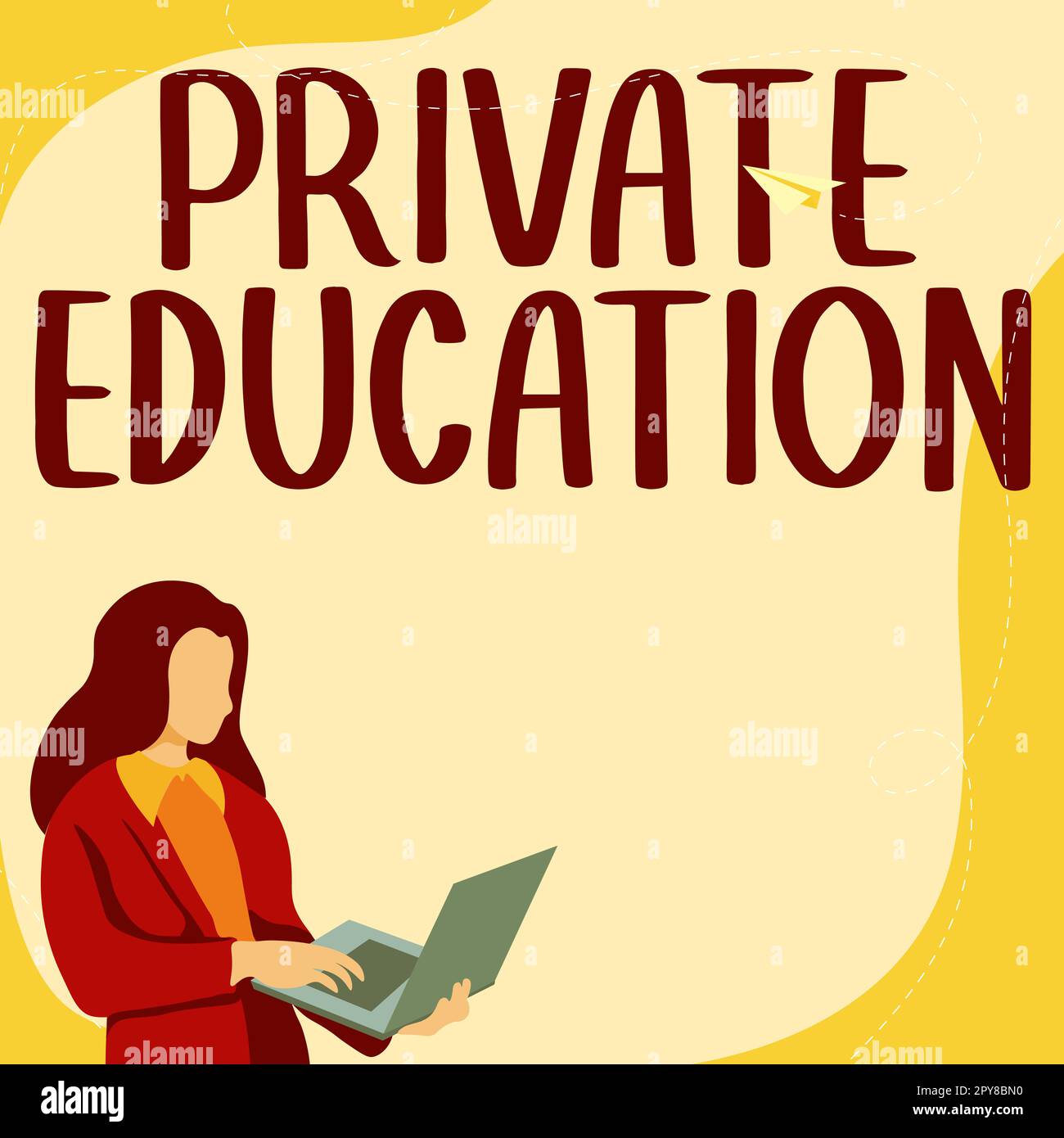 Inspiration montrant le signe de l'éducation privée. Mot écrit sur l'appartenance à l'usage particulier personne ou groupe personnes Banque D'Images