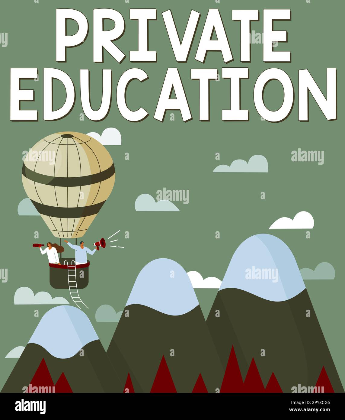 Inspiration montrant le signe de l'éducation privée. Présentation de l'entreprise appartenant à une personne ou un groupe particulier Banque D'Images