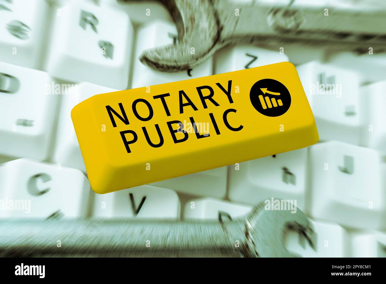 Affiche textuelle indiquant le notaire public. Mot écrit sur le contrat de certification d'autorisation de documentation de légalité Banque D'Images