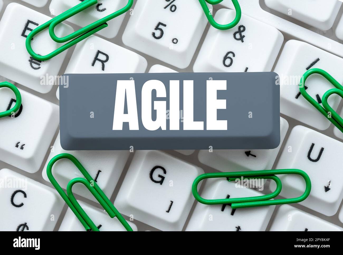 Légende conceptuelle Agile. Approche commerciale approche particulière de la gestion de projet utilisée dans les logiciels Banque D'Images