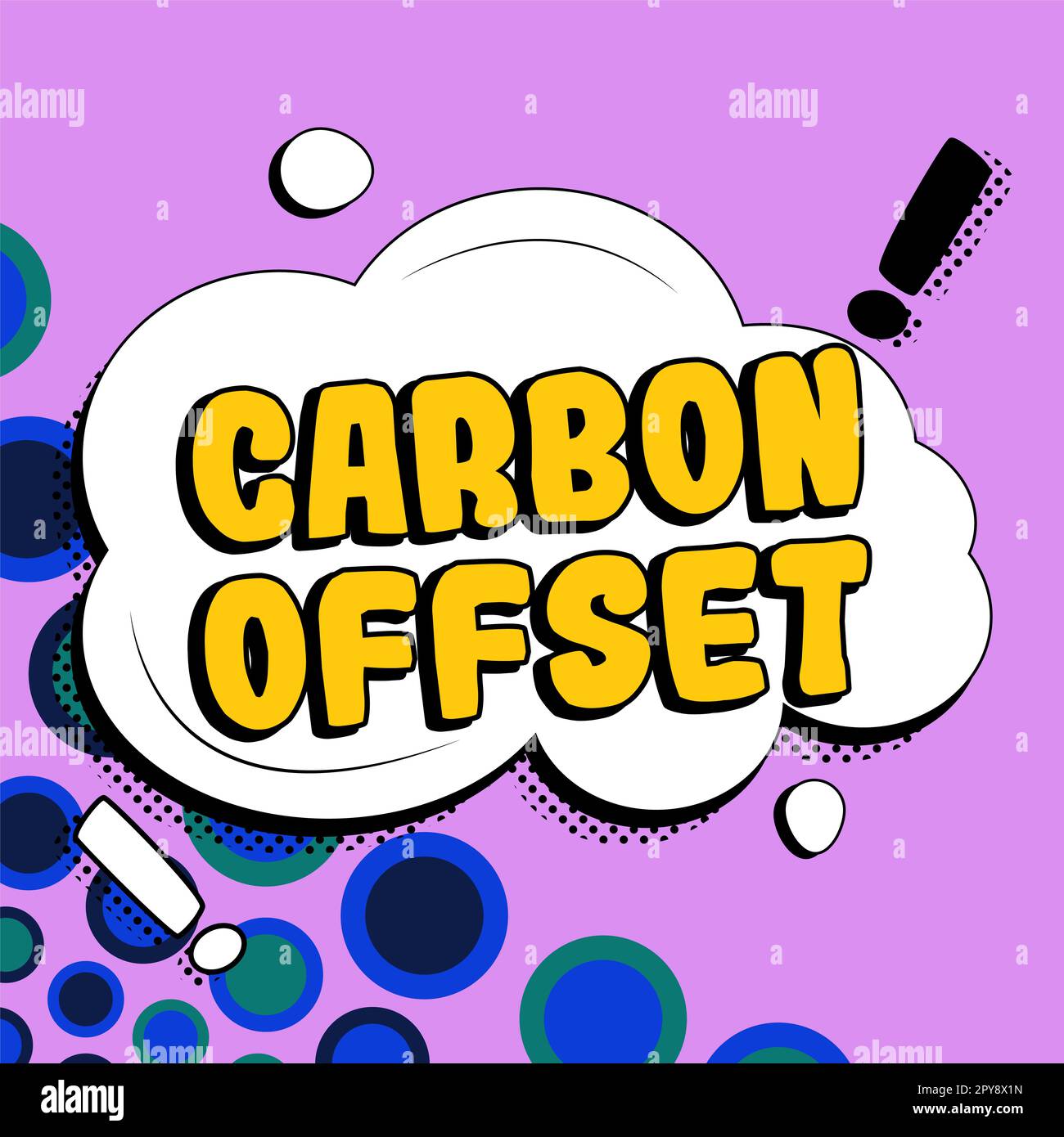 Légende conceptuelle Carbon Offset. Idée d'entreprise réduction des émissions de dioxyde de carbone ou d'autres gaz Banque D'Images