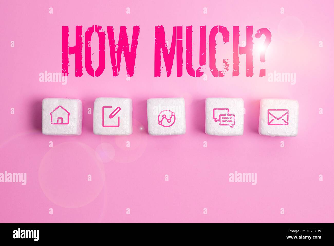 Affichage conceptuel combien. Mot écrit sur demander au sujet du montant ou du coût de quelque chose quel montant ou prix Banque D'Images