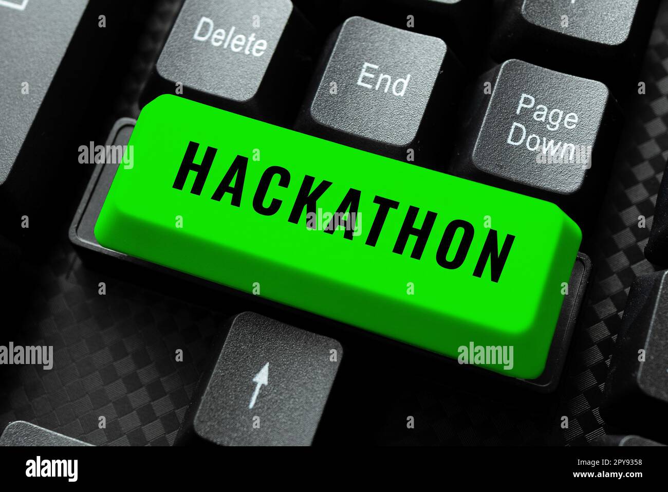 Affichage conceptuel Hackathon. Mot pour événement où un grand nombre de personnes s'engagent dans la programmation Banque D'Images