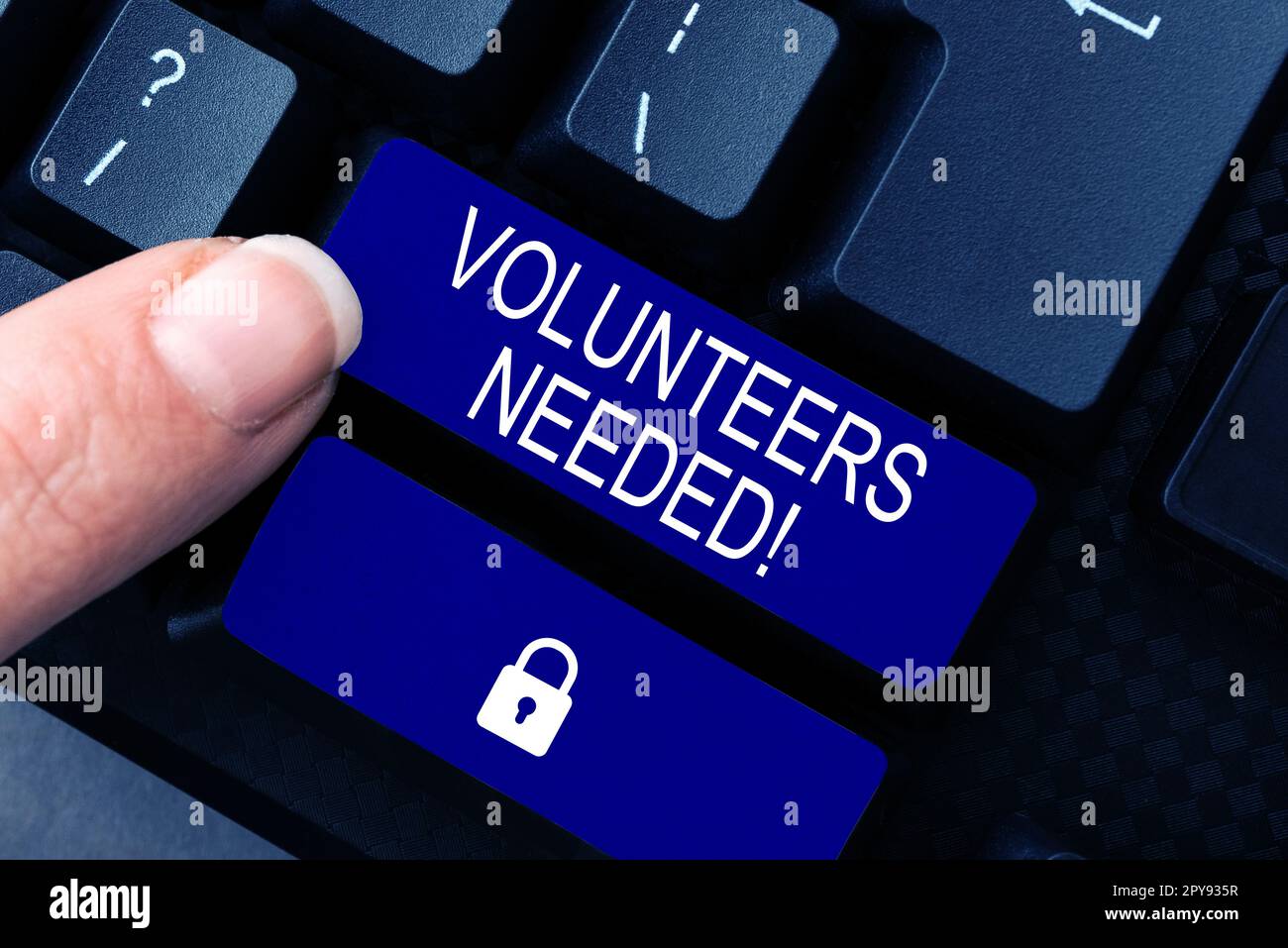 Présentation conceptuelle volontaires nécessaires. Concept d'entreprise social Community Charity Volunteerism Banque D'Images