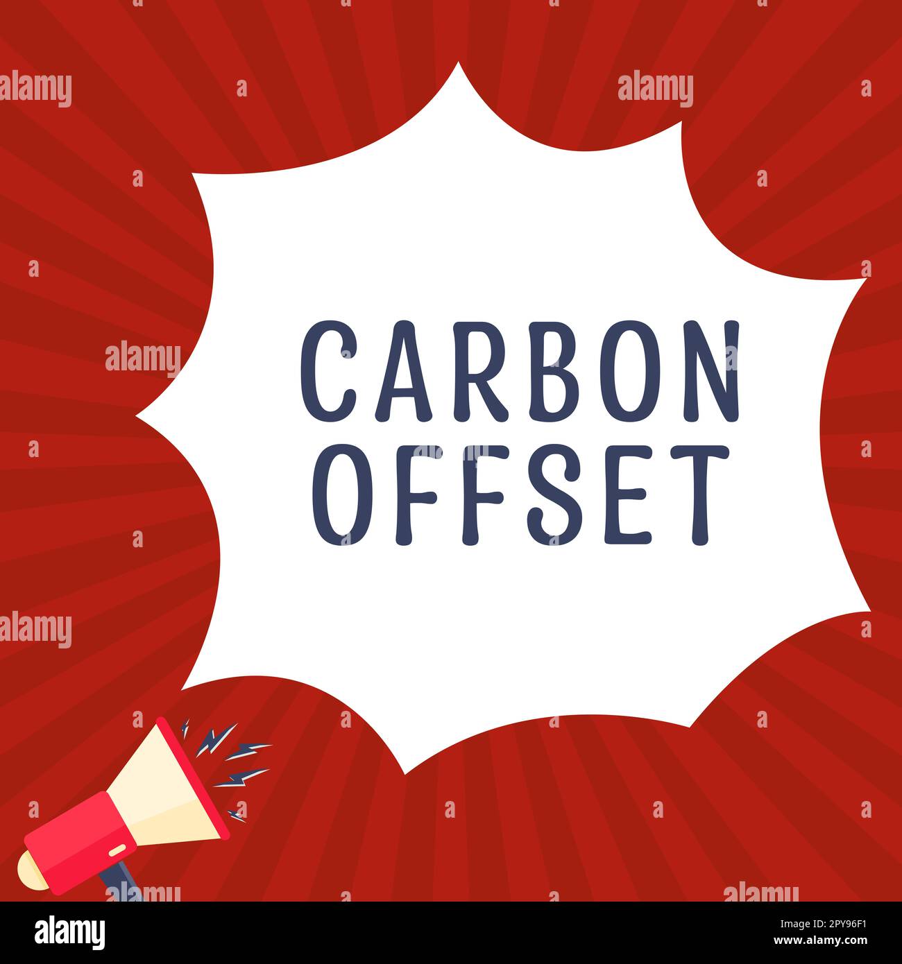 Légende conceptuelle Carbon Offset. Concept d'Internet réduction des émissions de dioxyde de carbone ou d'autres gaz Banque D'Images