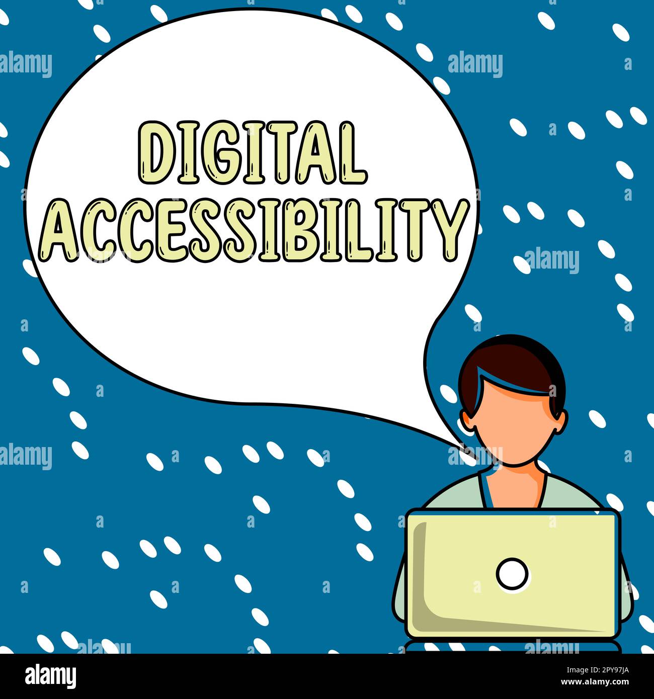 Affichage conceptuel Accessibilité numérique. Concept Internet technologie électronique qui génère des magasins et traite des données Banque D'Images