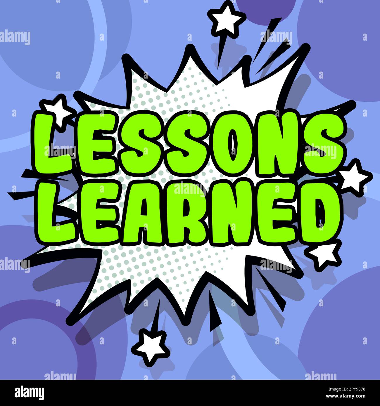 Affichage conceptuel leçons apprises. Approche commerciale promouvoir le partage et l'utilisation des connaissances issues de l'expérience Banque D'Images